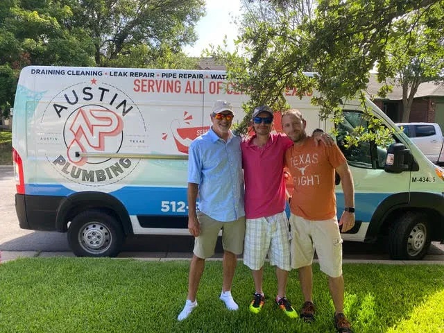 Austin Plumbing team with service van